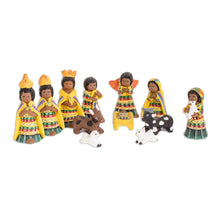 Load image into Gallery viewer, Ceramic nativity scene (Set of 12) - Christmas in San Juan | NOVICA