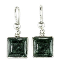 Load image into Gallery viewer, Handmade Sterling Silver Jade Dangle Earrings - Love's Riches | NOVICA