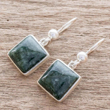 Load image into Gallery viewer, Handmade Sterling Silver Jade Dangle Earrings - Love's Riches | NOVICA