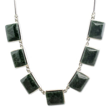 Load image into Gallery viewer, Handcrafted Central American Sterling Silver Jade Necklace - Love Immortal | NOVICA