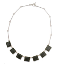 Load image into Gallery viewer, Handcrafted Central American Sterling Silver Jade Necklace - Love Immortal | NOVICA