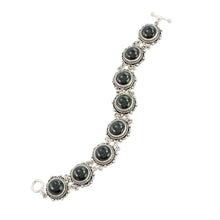 Load image into Gallery viewer, Hand Made Sterling Silver Link Jade Bracelet - Antigua Sun | NOVICA