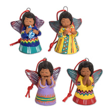 Load image into Gallery viewer, Unique Central American Ceramic Ornaments (Set of 4) - Angels | NOVICA