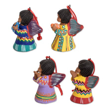 Load image into Gallery viewer, Unique Central American Ceramic Ornaments (Set of 4) - Angels | NOVICA