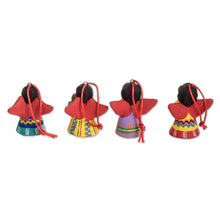 Load image into Gallery viewer, Unique Central American Ceramic Ornaments (Set of 4) - Angels | NOVICA