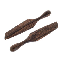 Load image into Gallery viewer, Collectible Wood Serving Utensil Kitchen Accessory (Pair) - Guatemalan Fry Up | NOVICA