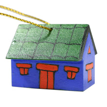 Load image into Gallery viewer, Handmade Christmas Wood Ornaments (Set of 4) - Village | NOVICA