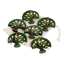 Load image into Gallery viewer, Pinewood ornaments (Set of 6) - Tree of Hope | NOVICA