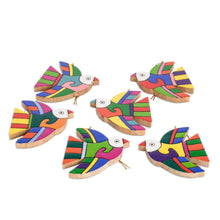 Load image into Gallery viewer, Pinewood ornaments (Set of 6) - Songbird | NOVICA