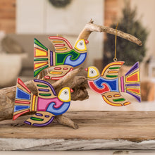 Load image into Gallery viewer, Pinewood ornaments (Set of 6) - Skybird | NOVICA