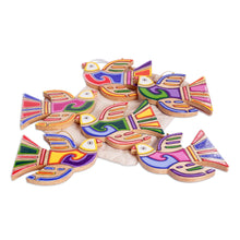 Load image into Gallery viewer, Pinewood ornaments (Set of 6) - Skybird | NOVICA