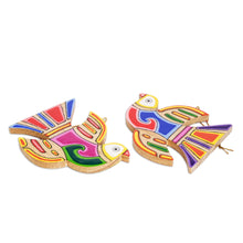 Load image into Gallery viewer, Pinewood ornaments (Set of 6) - Skybird | NOVICA