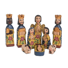 Load image into Gallery viewer, Hand Crafted Religious Wood Sculpture (Set of 9) - Faithful | NOVICA