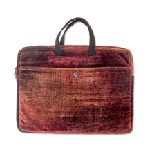 Load image into Gallery viewer, Bamboo chenille and cotton laptop case (14 inch) - Iridescent Lands | NOVICA