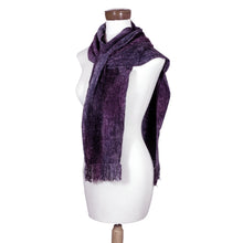 Load image into Gallery viewer, Rayon Chenille Scarf - Orchid Dreamer | NOVICA