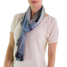 Load image into Gallery viewer, Hand Made Rayon Scarf - Solola Rainfall | NOVICA