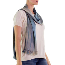 Load image into Gallery viewer, Hand Made Rayon Scarf - Solola Rainfall | NOVICA