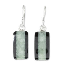 Load image into Gallery viewer, Collectible Modern Jade Dangle Earrings - Maya Legend | NOVICA