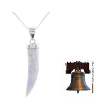 Load image into Gallery viewer, Men's Artisan Crafted Sterling Silver Pendant Jade Necklace - Invincible | NOVICA