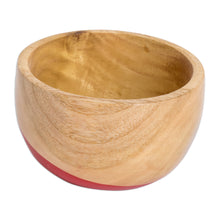 Load image into Gallery viewer, Dip Painted Hand Carved Wood Bowl (Small) - Spicy Red | NOVICA