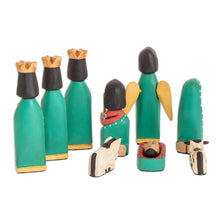 Load image into Gallery viewer, Hand Crafted Religious Wood Sculpture (Set of 10) - Peace | NOVICA