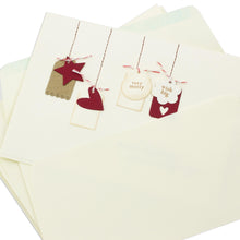 Load image into Gallery viewer, Handcrafted Christmas Greeting Cards Envelopes (set of 4) - Big Wish | NOVICA