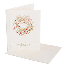 Load image into Gallery viewer, Handcrafted Christmas Greeting Cards Envelopes (set of 2) - Golden Wishes | NOVICA