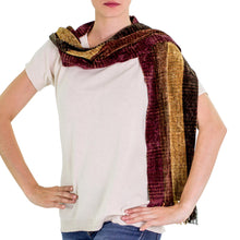 Load image into Gallery viewer, Rayon Chenille Scarf Woven by Hand - Warm Heart | NOVICA