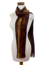 Load image into Gallery viewer, Rayon Chenille Scarf Woven by Hand - Warm Heart | NOVICA