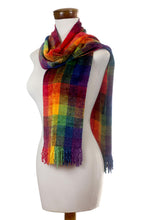 Load image into Gallery viewer, Guatemalan Rainbow Colored Rayon Chenille Scarf - Gift of the Rainbow | NOVICA