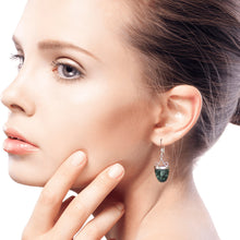 Load image into Gallery viewer, Artisan Crafted Jade and Sterling Silver Earrings - Power of Life | NOVICA