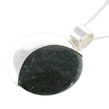 Load image into Gallery viewer, Maya Eclipse Lilac and Dark Green Jade Pendant Necklace - Lilac Quetzal Eclipse | NOVICA