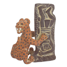Load image into Gallery viewer, Pre Hispanic Museum Replica Sculpture - Olmeca Jaguar with Human | NOVICA