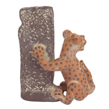 Load image into Gallery viewer, Pre Hispanic Museum Replica Sculpture - Olmeca Jaguar with Human | NOVICA