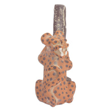 Load image into Gallery viewer, Pre Hispanic Museum Replica Sculpture - Olmeca Jaguar with Human | NOVICA
