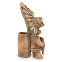 Load image into Gallery viewer, Collectible Zapotec Ceramic Statuette Museum Replica - Zapotec Bat Deity Urn | NOVICA
