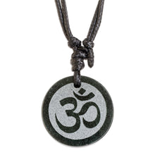 Load image into Gallery viewer, Maya Jade Om Necklace Artisan Crafted Jewelry - Meditation | NOVICA