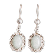 Load image into Gallery viewer, Artisan Crafted Jade and Sterling Silver Earrings - Apple Princess of the Forest | NOVICA