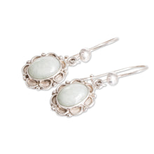 Load image into Gallery viewer, Artisan Crafted Jade and Sterling Silver Earrings - Apple Princess of the Forest | NOVICA