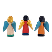 Load image into Gallery viewer, Fair Trade Angel Figurines Hand Crafted Sculptures (Set 3) - Angelic Guardians of Peace | NOVICA