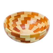 Load image into Gallery viewer, Artisan Crafted Natural Mahogany Palo Blanco Wood Bowl - Stairway of Nature | NOVICA