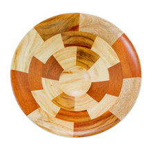 Load image into Gallery viewer, Mahogany and Palo Blanco Wood Fruit Bowl Crafted by Hand - Stairway of Nature | NOVICA