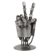 Load image into Gallery viewer, Mexico Handcrafted Recycled Metal Sculpture - Rustic Robot Hand | NOVICA