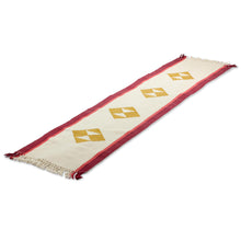 Load image into Gallery viewer, Maya Backstrap Loom Handwoven Cotton Table Runner - Cherry Orchard Path | NOVICA