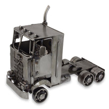 Load image into Gallery viewer, Recycled Metal Rustic Long Haul Truck Sculpture from Mexico - Rustic Truck Cab | NOVICA