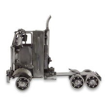 Load image into Gallery viewer, Recycled Metal Rustic Long Haul Truck Sculpture from Mexico - Rustic Truck Cab | NOVICA