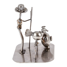 Load image into Gallery viewer, Mexican Handcrafted Recycled Auto Parts Farm Sculpture - Mechanical Farmer | NOVICA