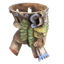 Load image into Gallery viewer, Mexican Archaeology Inspired Ceramic Owl Incense Holder - Owl Omen | NOVICA
