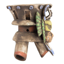 Load image into Gallery viewer, Mexican Archaeology Inspired Ceramic Owl Incense Holder - Owl Omen | NOVICA