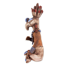 Load image into Gallery viewer, Maya Archaeology Replica Palenque Birdman Ceramic Sculpture - Maya Birdman from Palenque | NOVICA